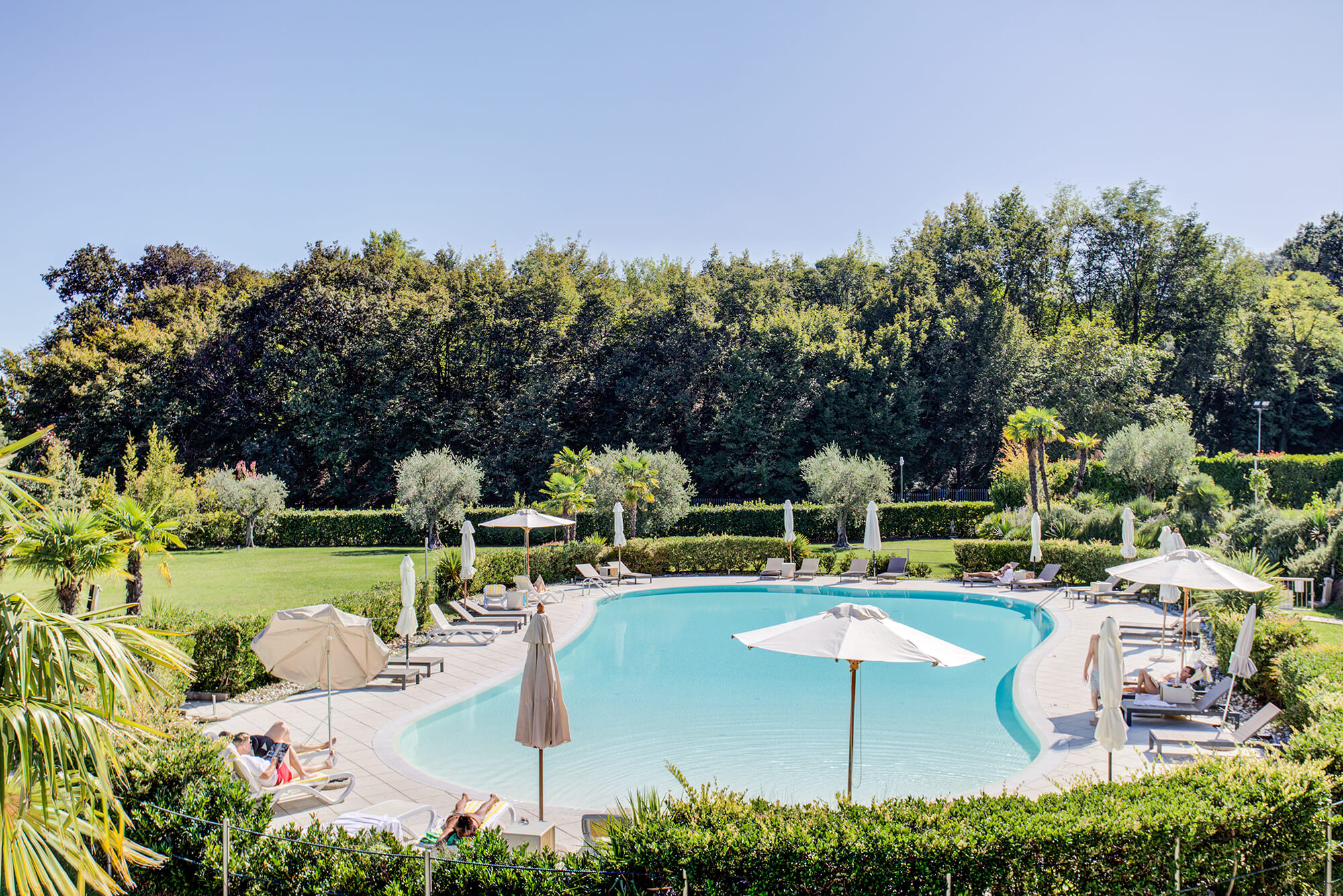 Piscine et jardin